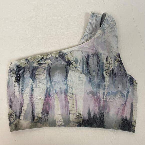 Avocado One Shoulder Sports Bra Dirty Martini Size M/L NWT - Picture 4 of 11